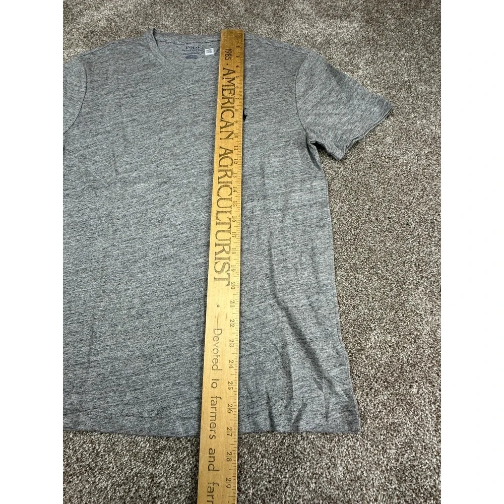 Polo‎ Ralph Lauren Shirt Mens Size Small Heather Gray Short Sleeve Cotton Casual - Picture 9 of 9